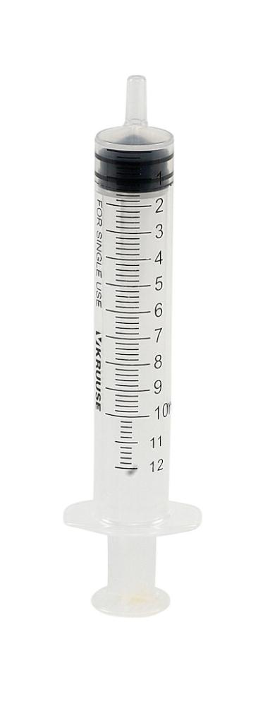 KRUUSE Einwegsspritze 10­12 ml exz. mit Gummikolben 100 Stück