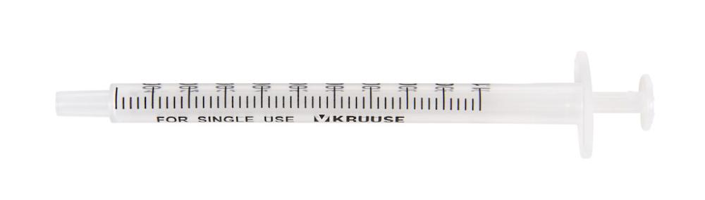 KRUUSE Einwegspritze 1ml luer, 100 Stück KRUUSE Einwegspritze 1ml luer, 100 Stück