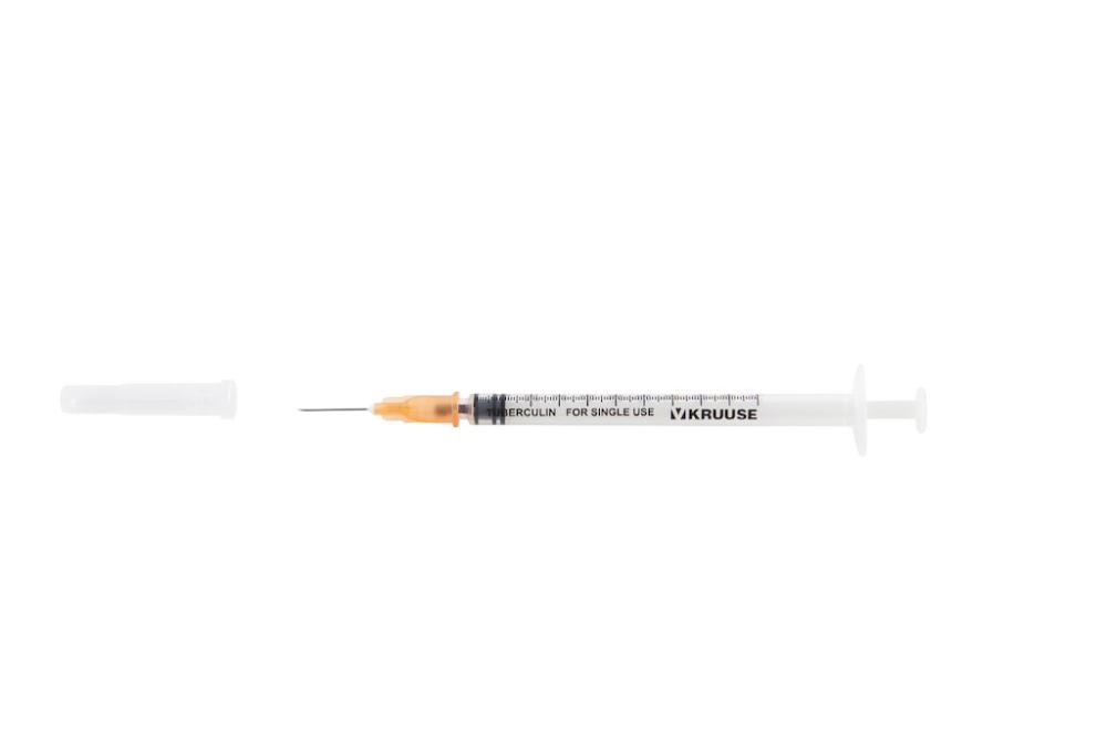 KRUUSE Einmalspritzen 1 ml TBC 3-teilig, 25G x 5/8, 100 Stk