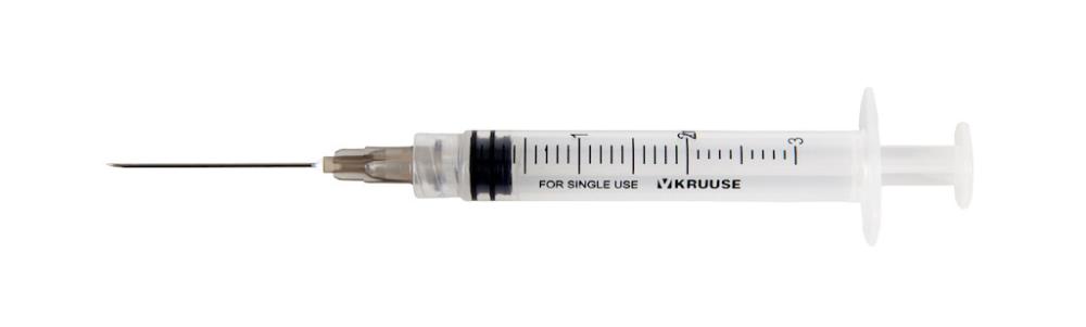 KRUUSE 3-Komp.-Spritze 2ml 22G, 0.7x32mm, 100 Stk.