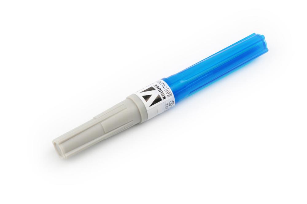 KRUUSE Blutentnahmenadel 23G Blau, 3.8cm, 100 Stk