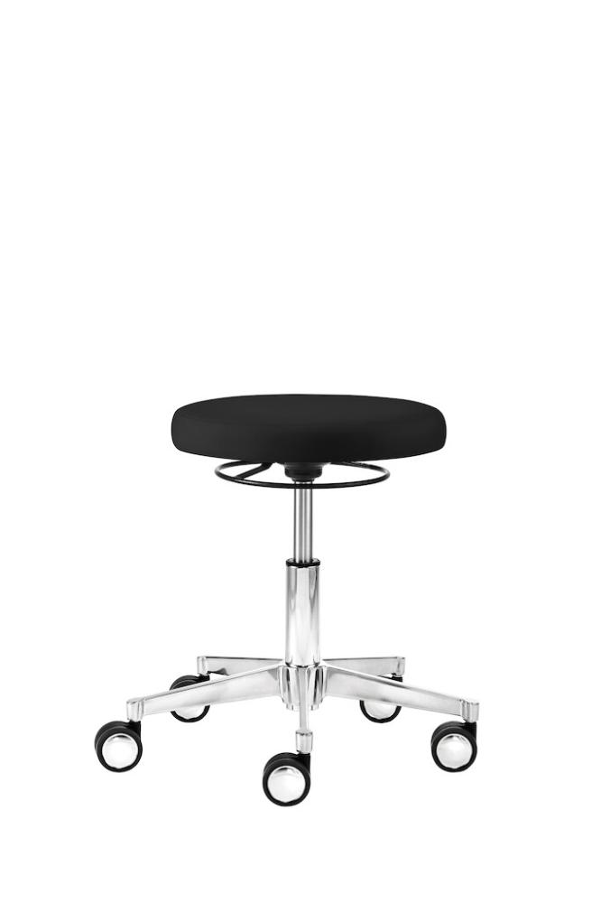 Drehhocker Mod. 1296H schwarz Sitzhöhe 53.5-73 cm, Ringauslösung Drehhocker Mod. 1296H schwarz Sitzhöhe 53.5-73 cm, Ringauslösung