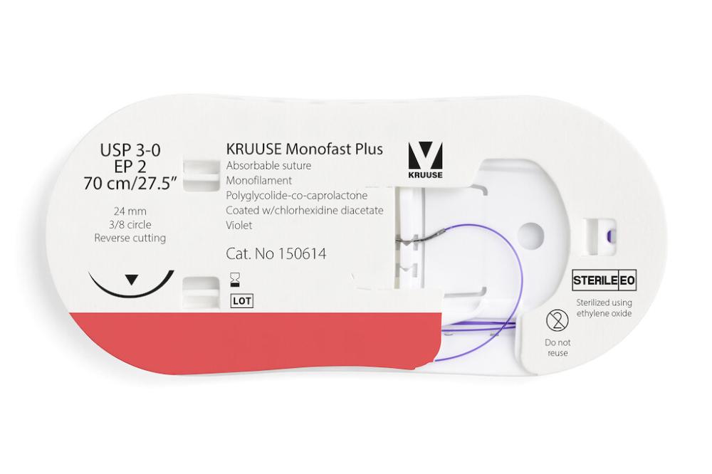 KR Monofast Plus USP 3-0, 70cm 24mm, 3/8cut, 12STK