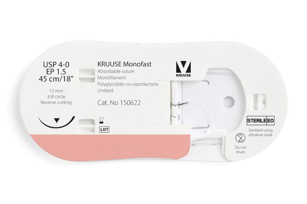KR Monofast,USP 4-0,45cm 13 mm 3/8 K, RC, 12 Stk