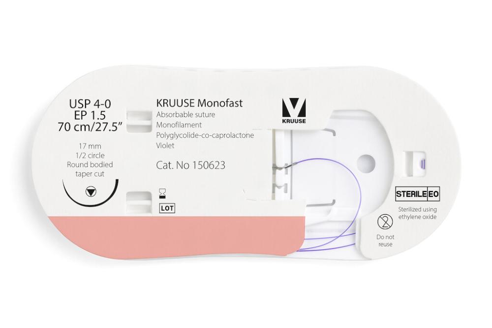 KR Monofast,USP 4-0,70cm 17 mm 1/2 TC, RK, 12 Stk