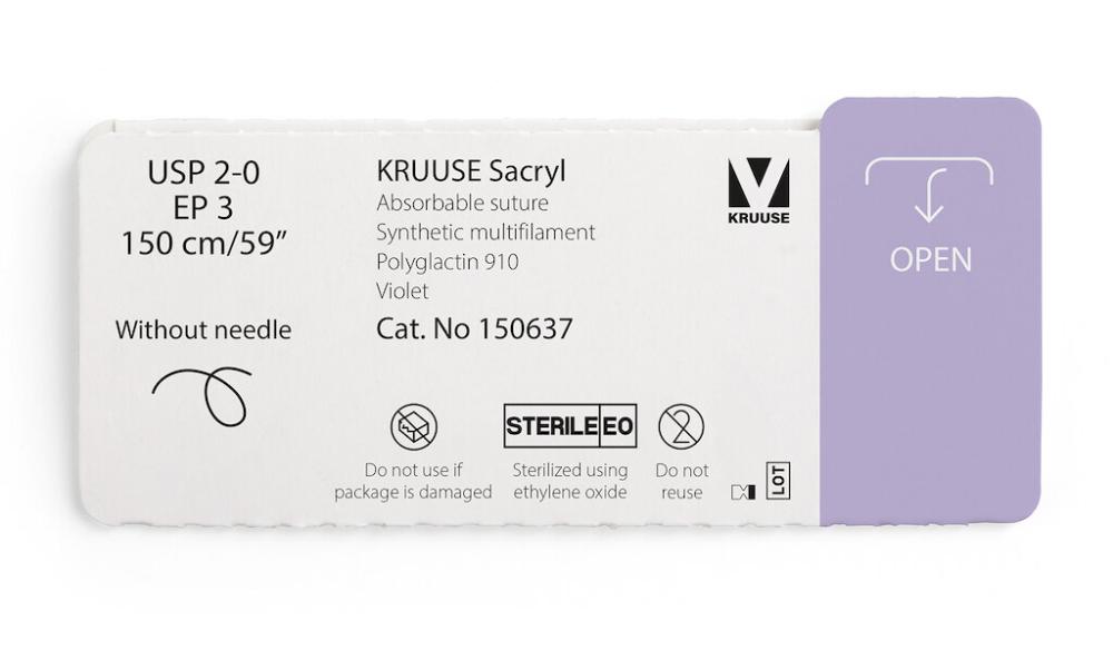 KR Sacryl,USP 2-0,150cm ohne Nadel, 12 Stk KR Sacryl,USP 2-0,150cm ohne Nadel, 12 Stk