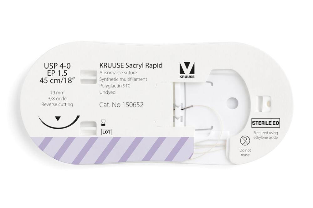 KR Sacryl Rapid,USP 4-0,45cm 19 mm 3/8 K, RC, 12 Stk KR Sacryl Rapid,USP 4-0,45cm 19 mm 3/8 K, RC, 12 Stk