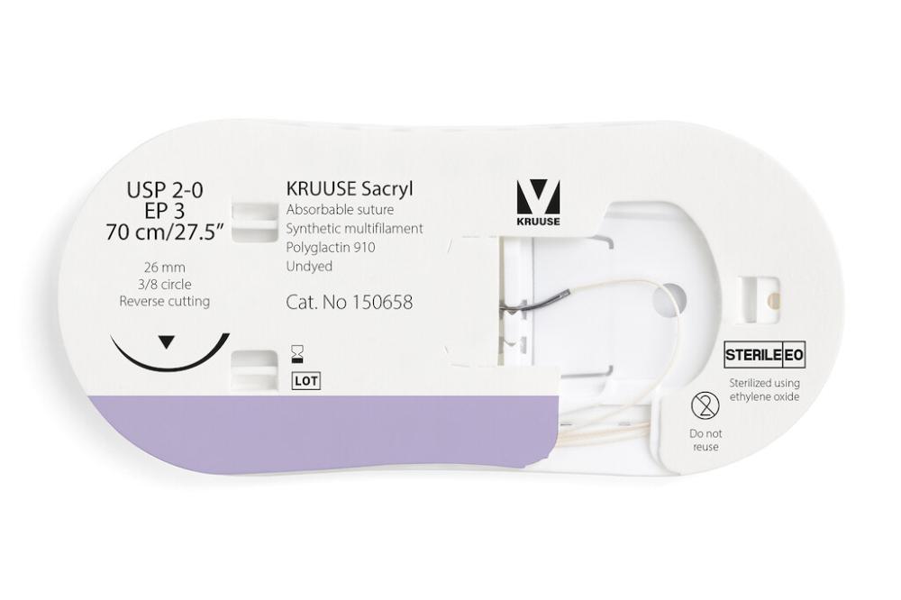 KR Sacryl,USP 2-0, 70cm 26 mm 3/8 K, RC, 12 Stk KR Sacryl,USP 2-0, 70cm 26 mm 3/8 K, RC, 12 Stk
