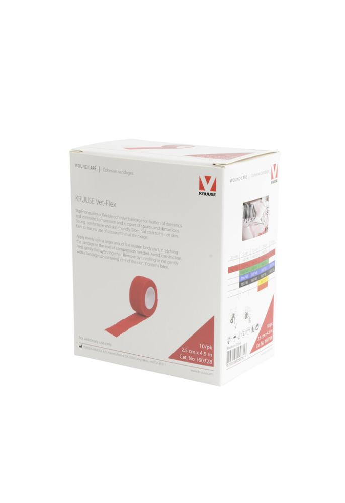 KRUUSE Vet-Flex 2.5cm x 4.5m rot, 10 Stück KRUUSE Vet-Flex 2.5cm x 4.5m rot, 10 Stück