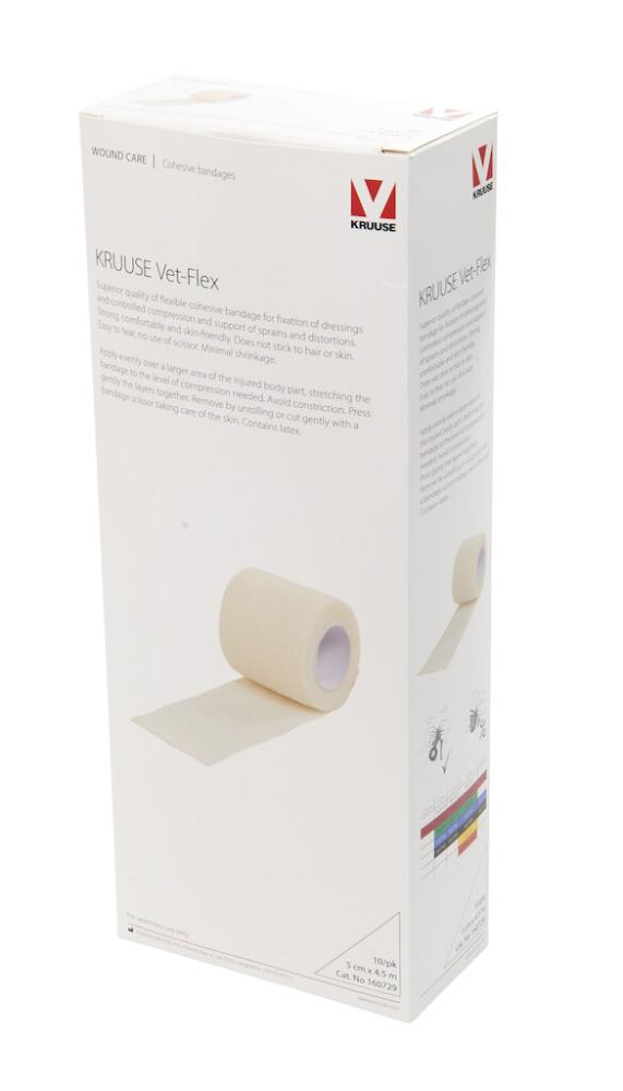 KRUUSE Vet-Flex 5cm x 4.5m weiss, 10 Stück KRUUSE Vet-Flex 5cm x 4.5m weiss, 10 Stück