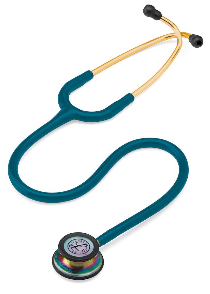 Littmann Classic III, Regenbogen Edition Karibikbl, Ohrbüg messing, Anschl messing Littmann Classic III, Regenbogen Edition Karibikbl, Ohrbüg messing, Anschl messing