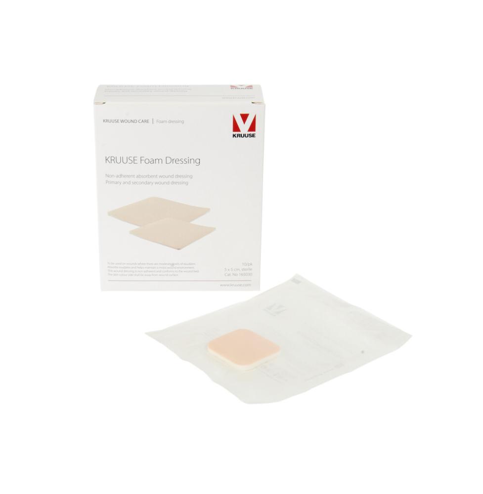 KRUUSE Foam Dressing 5x5cm steril, 10 Stück KRUUSE Foam Dressing 5x5cm steril, 10 Stück