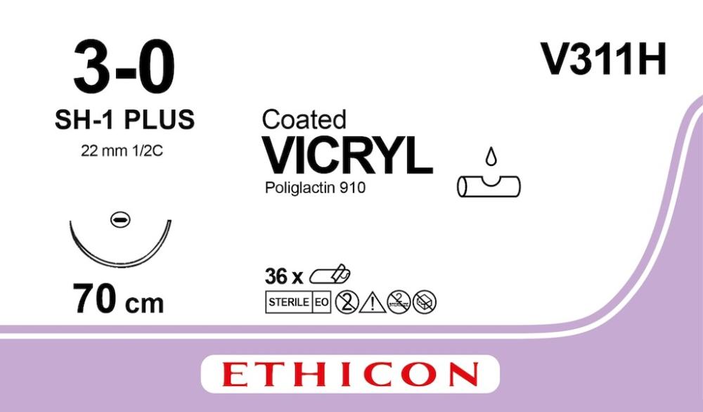 Vicryl USP 3-0 Nr. V311H violett 70 cm SH-1 36 Stk.