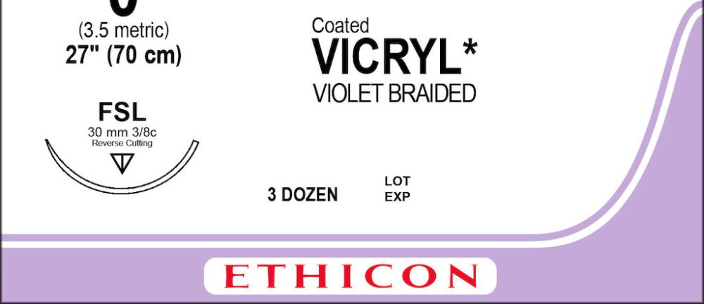 Vicryl USP 0 Nr. J587H violett 70 cm FSL 36 Stk. Vicryl USP 0 Nr. J587H violett 70 cm FSL 36 Stk.