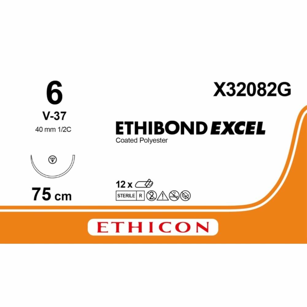 Ethibond USP 6 Nr. X32082G grün 75 cm V-37 12 Stk