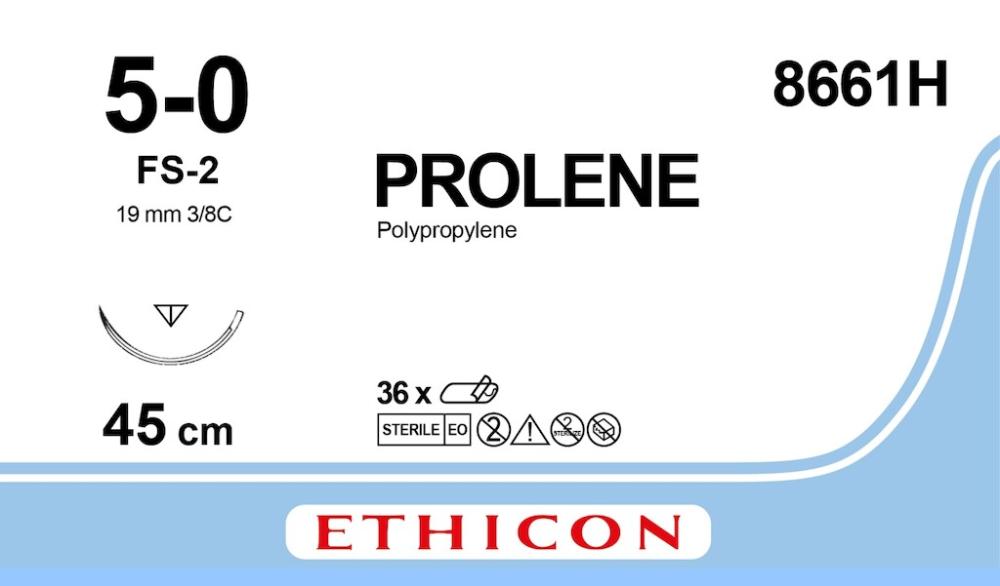 Prolene USP 5-0 Nr. 8661H blau 45 cm FS-2 1 x 36 Stk. Prolene USP 5-0 Nr. 8661H blau 45 cm FS-2 1 x 36 Stk.