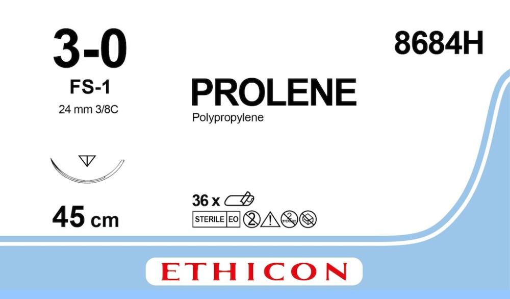 Prolene USP 3-0 Nr. 8684H blau 45 cm FS-1 1 x 36 Stk.