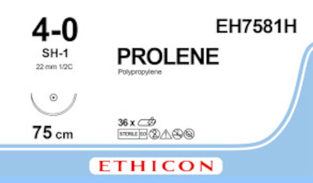 Prolene USP 4-0 Nr. EH7581H blau 75 cm SH-1 1 x 36 Stk. Prolene USP 4-0 Nr. EH7581H blau 75 cm SH-1 1 x 36 Stk.