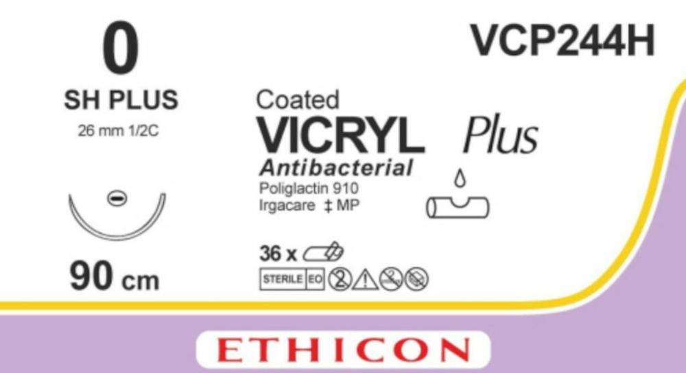 Vicryl plus USP 0 Nr. VCP244H violett 90 cm SH 36 Stk.