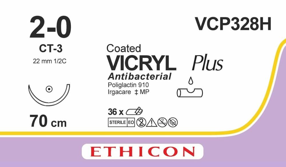 Vicryl plus USP 2-0 VCP328H violett 70 cm CT-3 36 Stk.