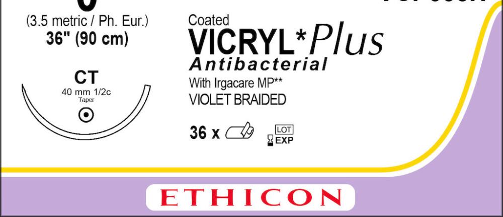 Vicryl plus USP 0 Nr. VCP358H violett 90 cm CT 36 Stk.
