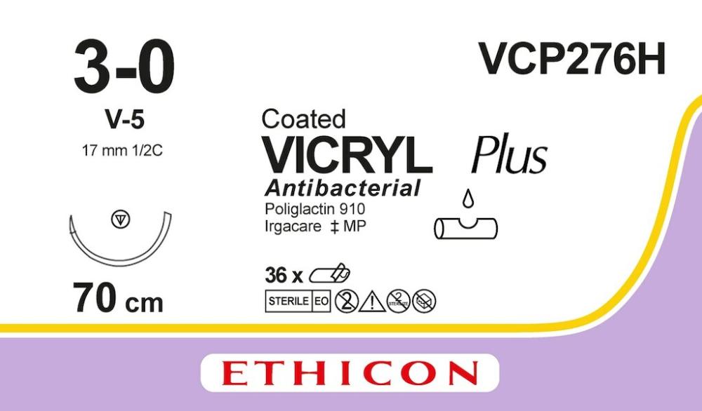 Vicryl plus USP 3-0 VCP276H violett 70 cm V-5 36 Stk