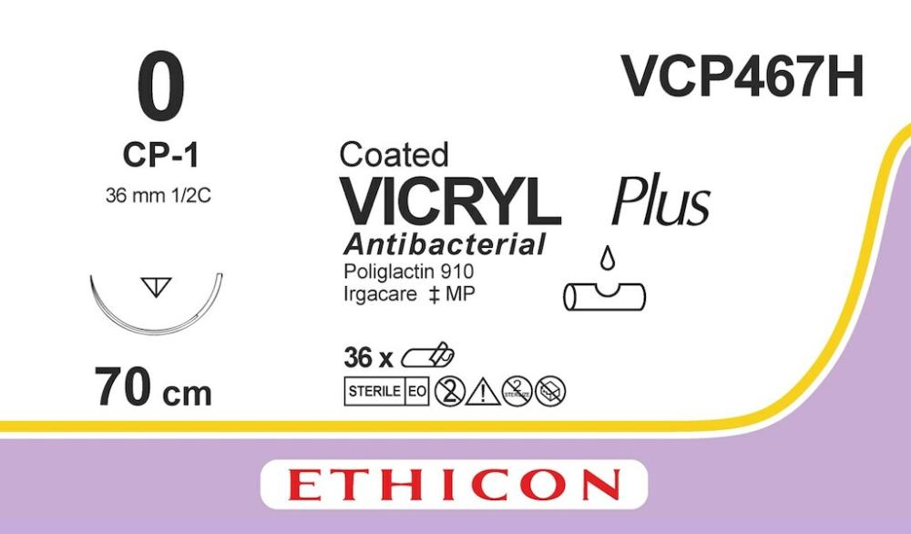 Vicryl plus USP 0 Nr. VCP467H violett 70 cm CP-1 36 Stk. Vicryl plus USP 0 Nr. VCP467H violett 70 cm CP-1 36 Stk.