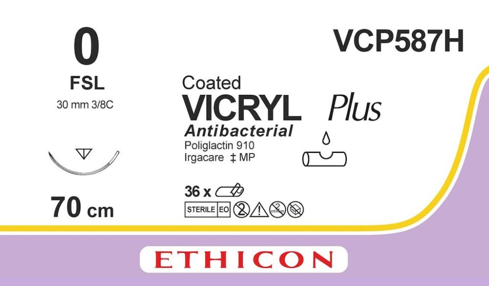 Vicryl plus USP 0 Nr. VCP587H violett 70 cm FSL 36 Stk.