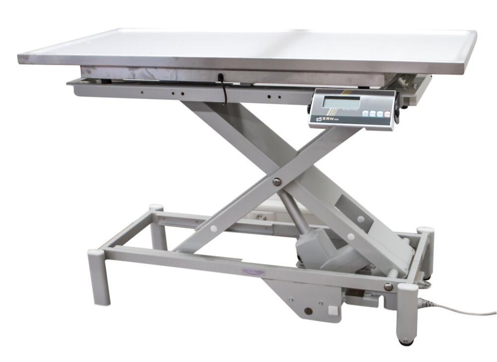 Tisch 'VET LIFT' 130 x 60 cm elek., fix, Edel., Waage, FEST