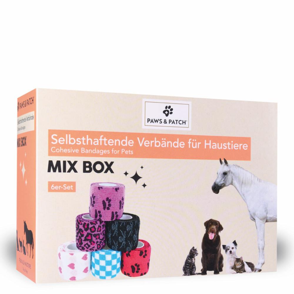 Selbsthaftende Verbände MIX BOX 6er-Set 5x5cm Paws And Patch ...