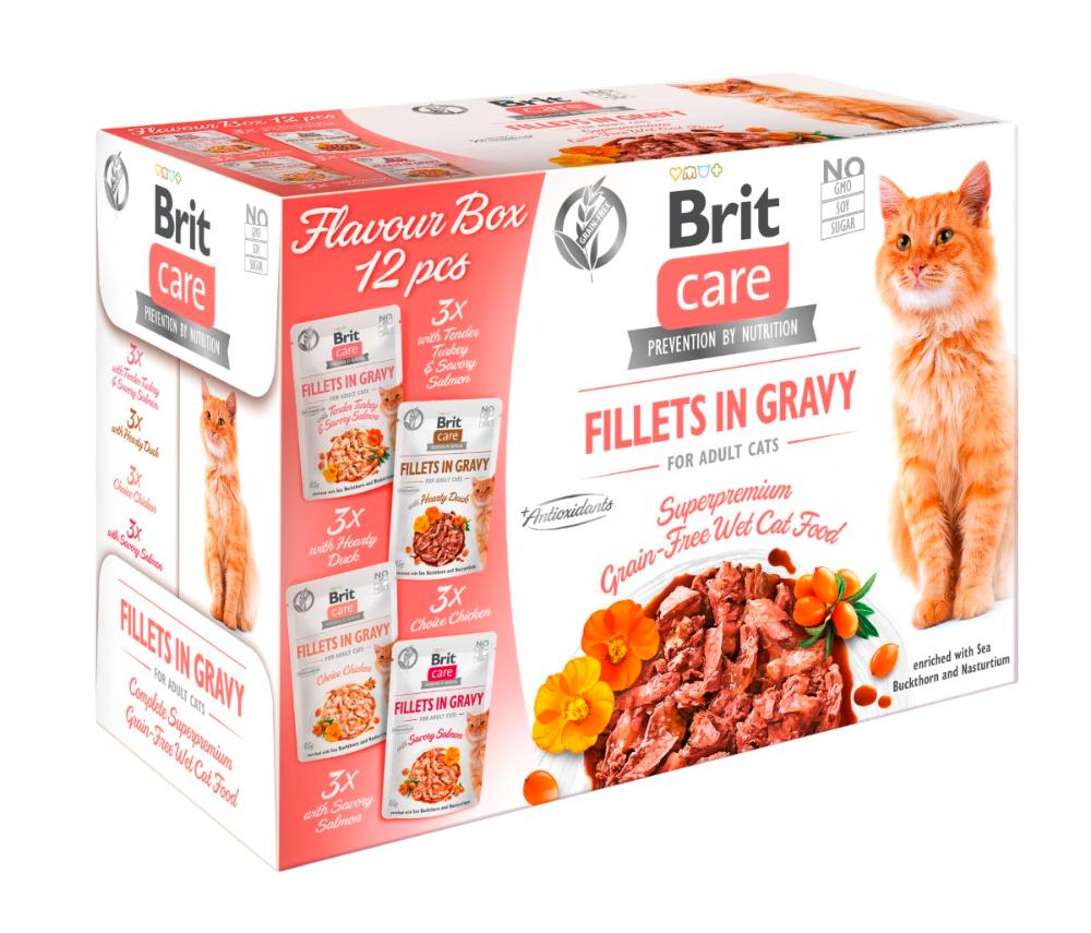 Fel Adult Gravy Flavourbox 4 Sorten 12x85g Brit Care / @ Covetrus CH ...