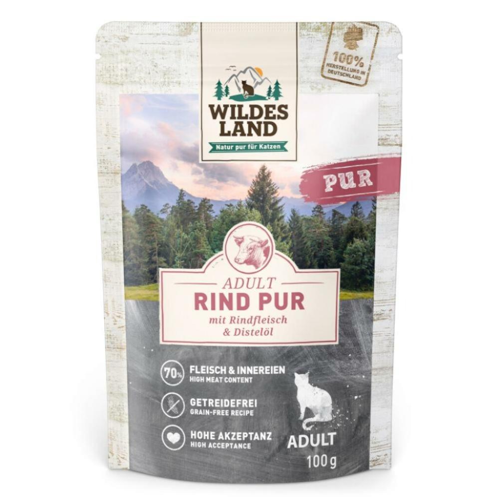 Fille Rind Fel Rind PUR mit Distelöl 12x100g Wildes Land / @ Covetrus CH Online-Shop